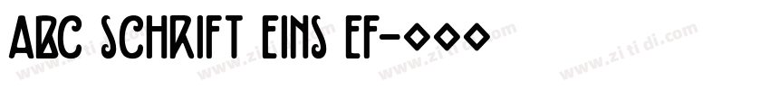 ABC Schrift Eins EF字体转换